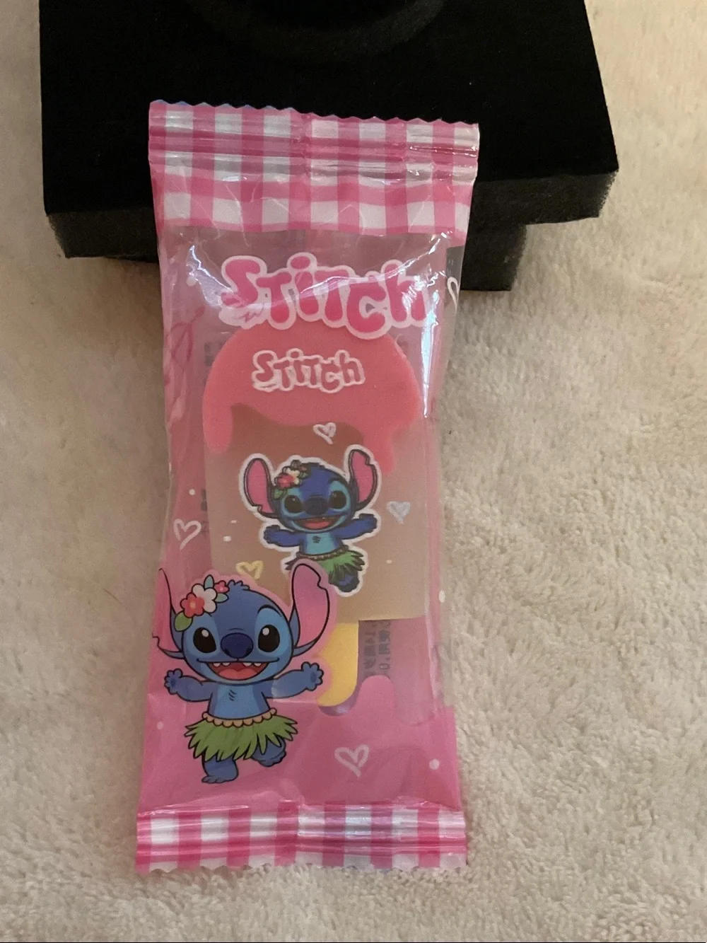 Disney Pink Stitch Sponge with Cute Character Art